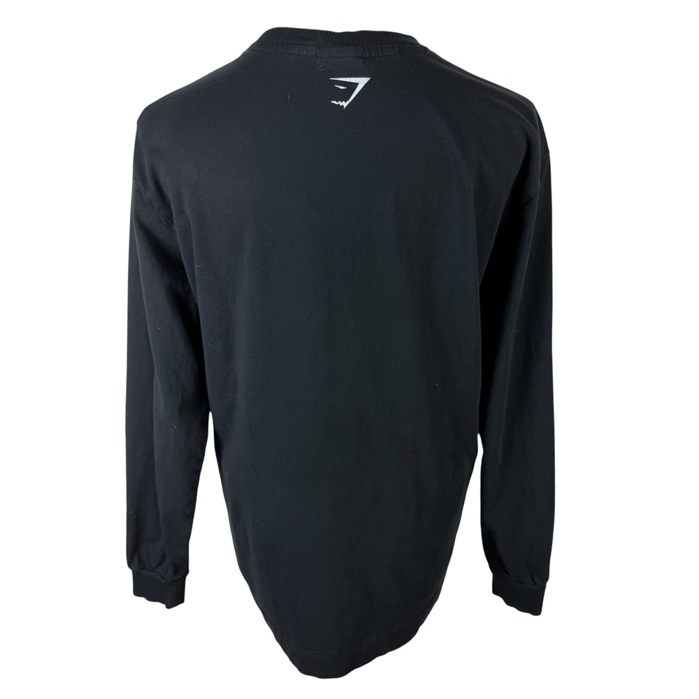Gymshark Women's Small "Its Giving...Gym" Rhinestone Long Sleeve T-Shirt Black - Picture 3 of 8